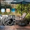 Costway 22'' Patio Fillable Round Umbrella Base Stand Water/Sand Fit Pole 1.5'' & 1.9''